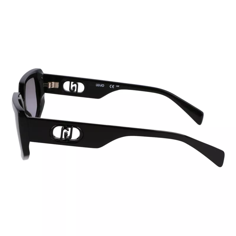 Okulary przeciwsłoneczne LIU JO damskie LJ801S5515001 Czarny/Szary Motylkowate Oversize