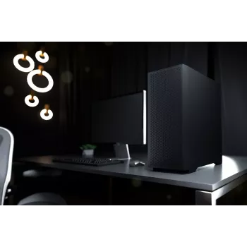 LOGIC AT-DART-PRO-SOLI-10 DART PRO SOLID MIDI Wieża PC Obudowa, Czarny, USB-C, ATX, Stalowy Panel Boczny Bez Szkła