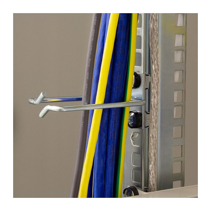 LogiLink 19 inch Uchwyt do zarządzania kablami 40 x 80 mm, stal, 2 sztuki