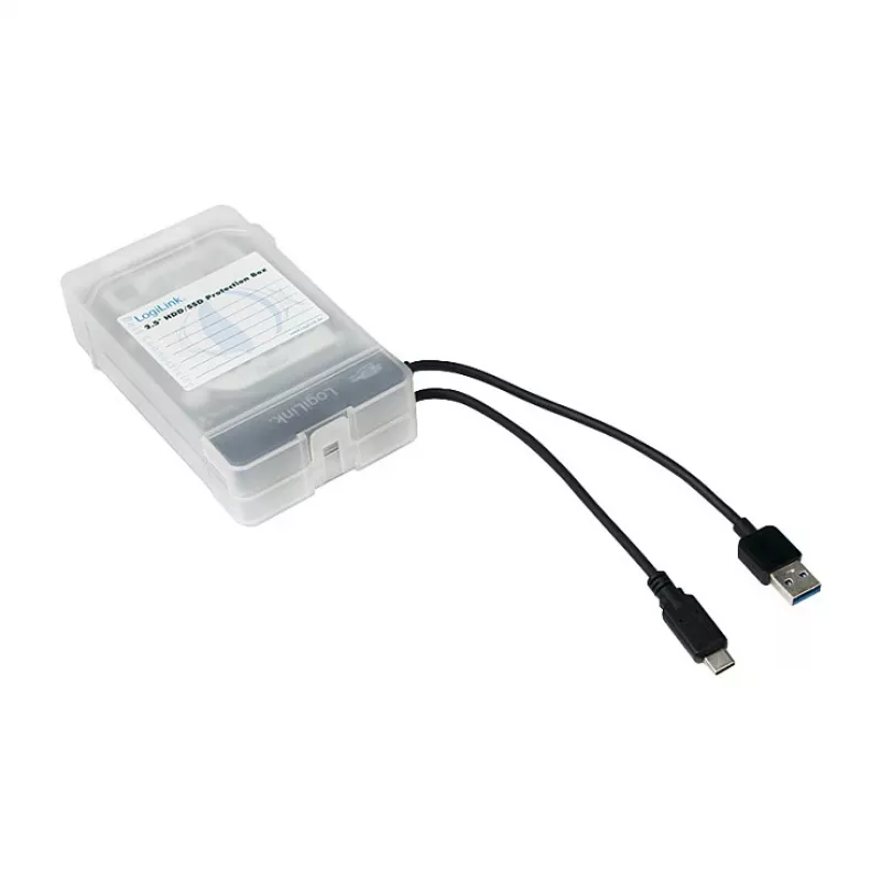 LogiLink 2.5 inch HDD Protection Box for 2 HDD/SSD, White
