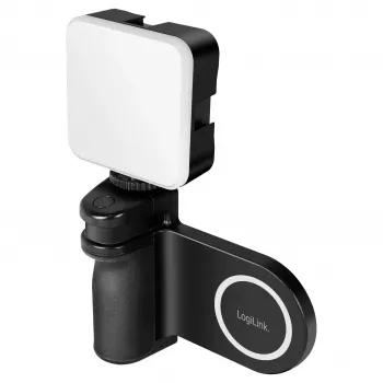 Logilink AA0173 Magnetyczny uchwyt do telefonu z diodą LED, czarny, ładowany, kompatybilny z MagSafe, 3 tryby światła