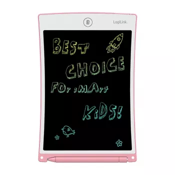 LogiLink LCD Tablica do pisania 8,5 cala, wielokolorowa, różowa AA0180