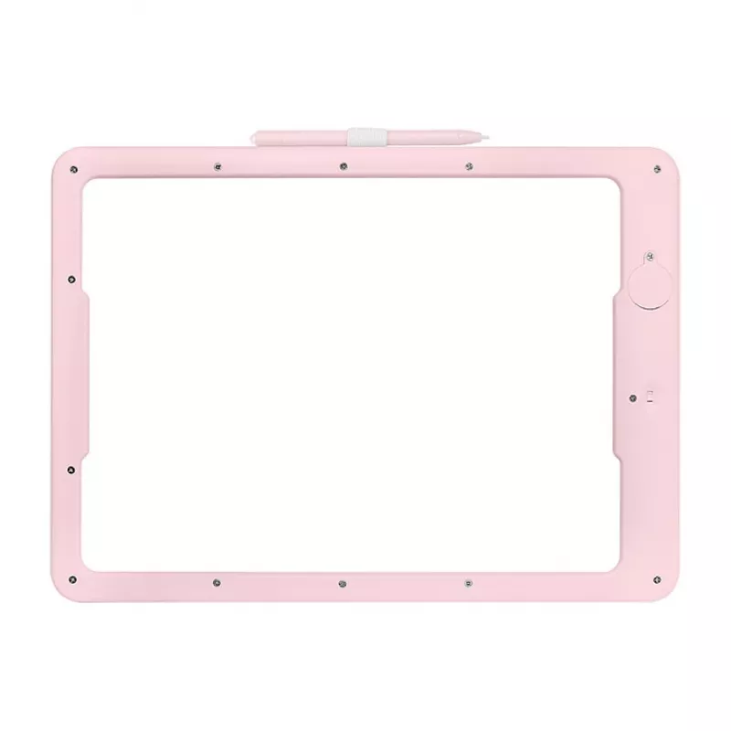 LogiLink AA0182 LCD Writing Tablet, 14 Inch, Pink, Multi-Colour Reusable Doodle Board