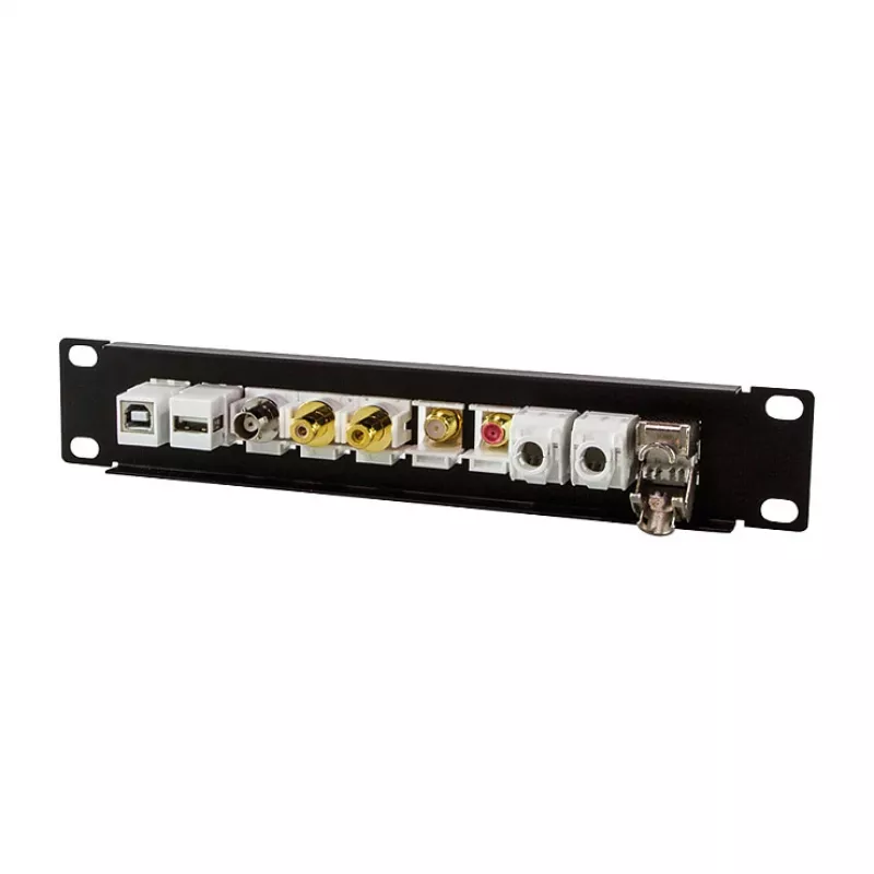 LogiLink ACT108 10-portowy panel krosowy keystone, szafa rack 10 cali, 1U, czarny