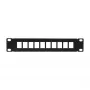 LogiLink ACT108 10-portowy panel krosowy keystone, szafa rack 10 cali, 1U, czarny