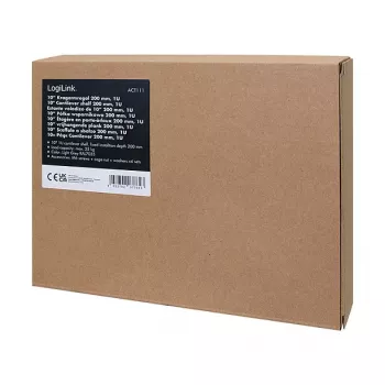 Logilink ACT111 Półka wspornikowa 200 mm 1U szara do szafy rack