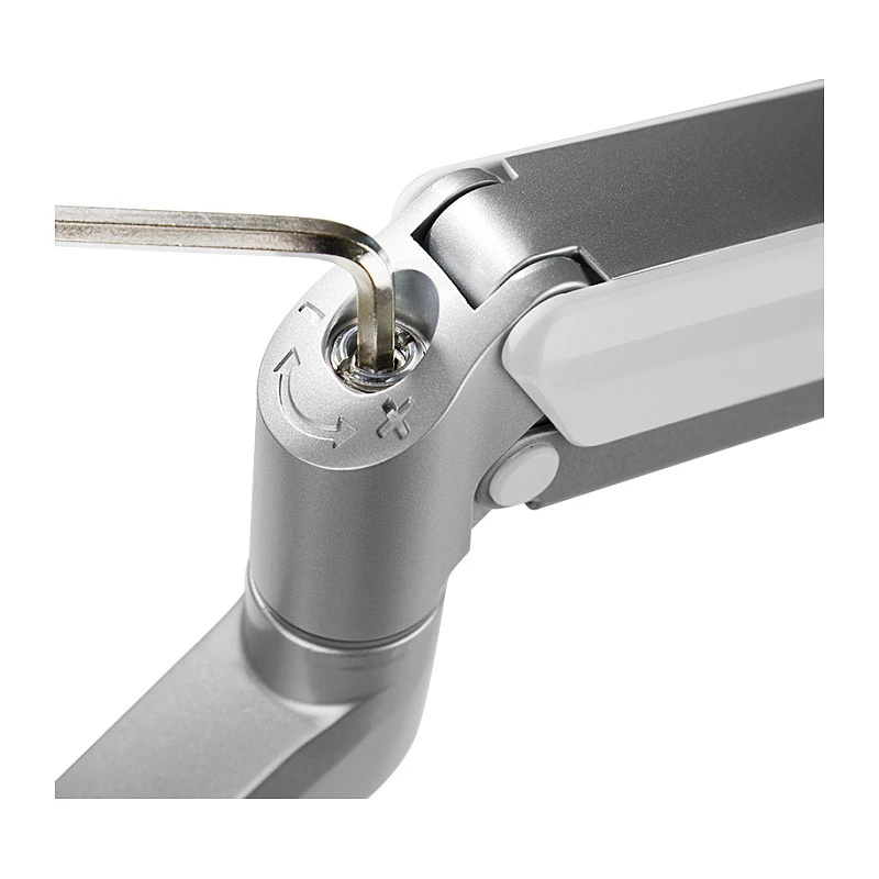 LOGILINK BP0088 TIS 17-32 Dual Monitor Mount – 2x 9kg Gas Spring, Silver, VESA 75/100, Clamp/Grommet