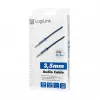 LogiLink CA10050 3.5mm TRS Męski do 3.5mm TRS Męski Stereofoniczny Kabel Audio, Metalowe Wtyki, Niebieski, 0.5m