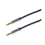 LogiLink CA10050 3.5mm TRS Męski do 3.5mm TRS Męski Stereofoniczny Kabel Audio, Metalowe Wtyki, Niebieski, 0.5m