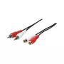 LogiLink CA1037 Przedłużacz audio, 2x RCA męski do 2x RCA żeński, 5 m, czarny