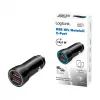 LogiLink PA0285 Ładowarka samochodowa USB 2-portowa 10,5W, podświetlenie LED, czarna
