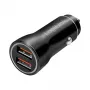 LogiLink PA0285 Ładowarka samochodowa USB 2-portowa 10,5W, podświetlenie LED, czarna