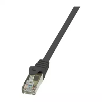 Kabel krosowy LogiLink Cat.6 F/UTP, 0,25m, czarny, EconLine