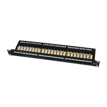 LogiLink Panel krosowy Cat.6A 24-portowy UTP, 1U, IDC 90°