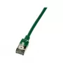 LogiLink Cat.6A S/FTP TPE SlimLine kabel krosowy, 0,5 m, zielony