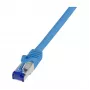 LogiLink Cat.6A S/FTP Ultraflex kabel krosowy z certyfikatem GHMT, 1,0m, niebieski