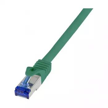 LogiLink Cat.6A S/FTP Ultraflex Kabel krosowy, certyfikat GHMT, zielony, 1,0 m