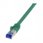 LogiLink Cat.6A S/FTP Ultraflex Kabel krosowy, certyfikat GHMT, zielony, 1,0 m