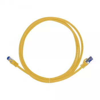 LogiLink Cat.6A S/FTP Ultraflex Kabel krosowy, certyfikat GHMT, żółty, 0,25 m