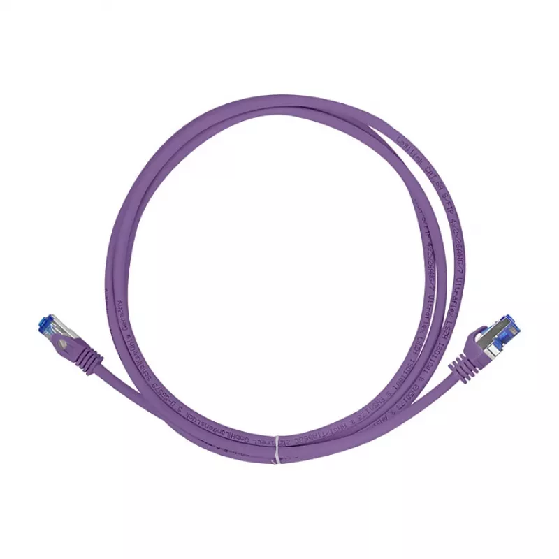 LogiLink Kabel krosowy kat.6A S/FTP Ultraflex, fioletowy, 0,25 m, certyfikat GHMT
