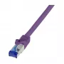 LogiLink Kabel krosowy kat.6A S/FTP Ultraflex, fioletowy, 0,25 m, certyfikat GHMT