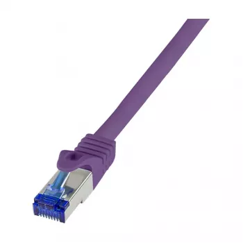 LogiLink Cat.6A S/FTP Ultraflex kabel krosowy, fioletowy, 1,0 m, certyfikat GHMT