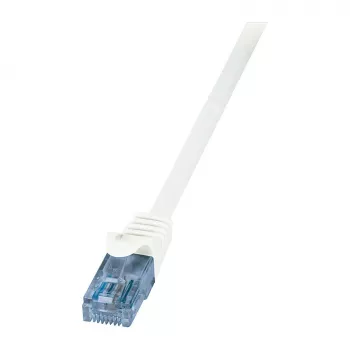 LogiLink Cat.6A U/UTP Kabel krosowy, 0.5 m, Biały, 10 Gbps, LSZH