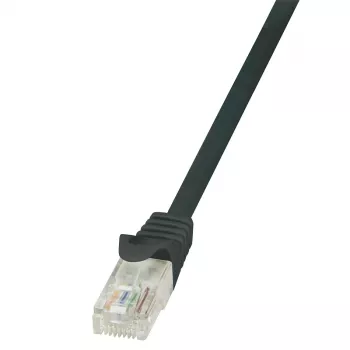 LogiLink Cat.6 U/UTP Kabel krosowy, 1,5m, czarny, EconLine