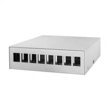 Logilink Consolidation Point Box 8-Port, Desk/Wall/Rail Mounting, Grey