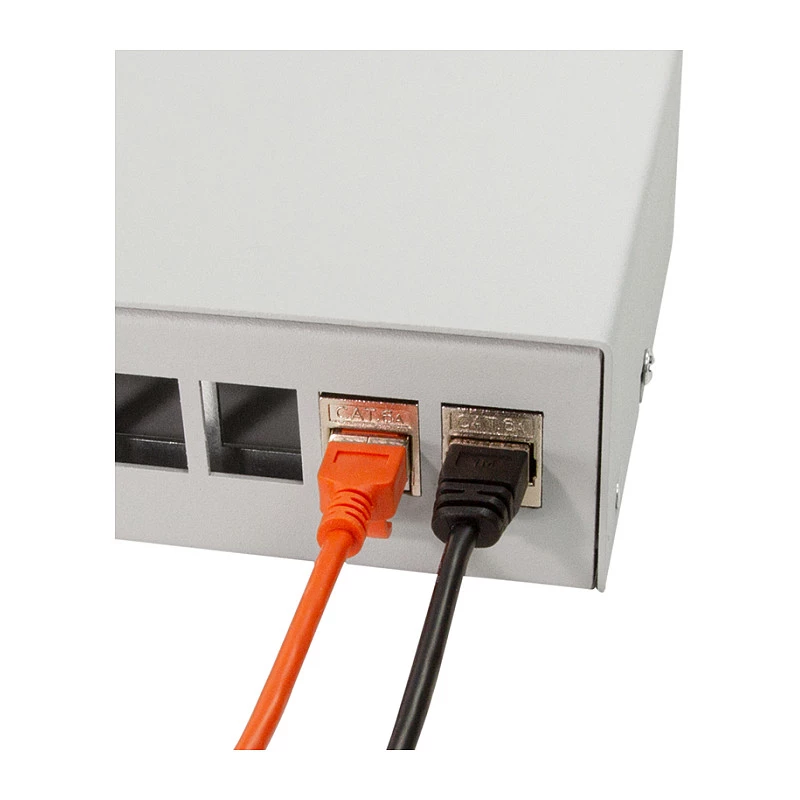Logilink Consolidation Point Box 8-Port, Desk/Wall/Rail Mounting, Grey