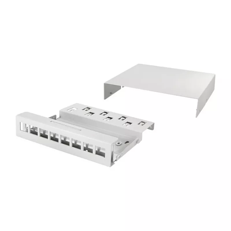 Logilink Consolidation Point Box 8-Port, Desk/Wall/Rail Mounting, Grey