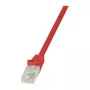 LogiLink CP1024U Kabel krosowy kat. 5e U/UTP, 0,5 m, czerwony, RJ45, bez zaczepów