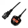 Logilink CP121 Power Cable - BS 1363 (UK) do IEC C13, 1.8 m, czarny