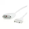 LogiLink CP125 Przedłużacz zasilający, wtyczka Europlug CEE 7/16 męska do żeńskiej, 1 m, biały