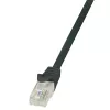 LogiLink CP2023U EconLine Cat6 U/UTP RJ45 kabel krosowy - 0,5m, czarny, z osłoną zatrzasku