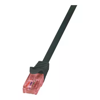 LogiLink CQ2013U Kabel krosowy kat. 6 U/UTP, 0,25 m, czarny, LSZH, bez zaczepów