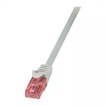 LogiLink CQ2032U CAT 6 U/UTP kabel krosowy, 1m, szary, ognioodporny, RJ45