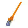 Kabel krosowy LogiLink CQ3068S Cat.6a S/FTP RJ45, 3 m, pomarańczowy, snagless (LSZH)