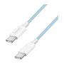 LogiLink CU0349 Kabel USB 2.0 Type-C do Type-C, 0,5 m, 480 Mbps, Power Delivery 60W, oplot nylonowy, niebieski