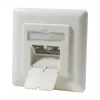 LogiLink DSIT podtynkowe gniazdo Cat. 6a ekranowane 2-portowe RJ45 w kolorze kości słoniowej