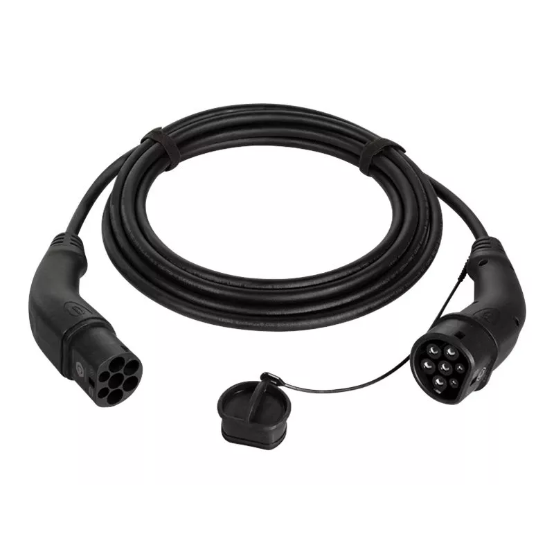 LogiLink Kabel do ładowania samochodów elektrycznych Typ 2, 11 kW, 3-fazowy, 20 A, 10 m, czarny