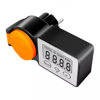 LogiLink Licznik zużycia energii na zewnątrz, IP44 odporny na zachlapanie, 16A, 3680W, Schuko, LCD