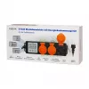 LogiLink Licznik zużycia energii z 3 gniazdami zewnętrznymi, IP44, Schuko, 3680 W