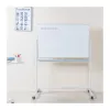 LogiLink EO0064 Mobilna dwustronna tablica suchościeralna, magnetyczna stal, aluminiowa rama, 120x80 cm, biała/srebrna
