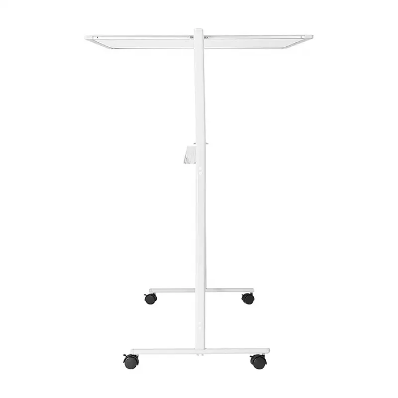LogiLink EO0064 Mobilna dwustronna tablica suchościeralna, magnetyczna stal, aluminiowa rama, 120x80 cm, biała/srebrna