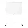 LogiLink EO0064 Mobilna dwustronna tablica suchościeralna, magnetyczna stal, aluminiowa rama, 120x80 cm, biała/srebrna
