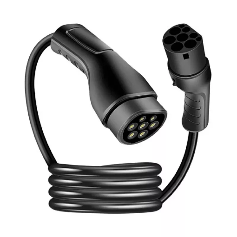 LogiLink EVC0120 Kabel do ładowania pojazdów elektrycznych Typ 2, 22 kW, 3-fazowy, 32 A, 2,5 m, czarny, z torbą do przechowywania