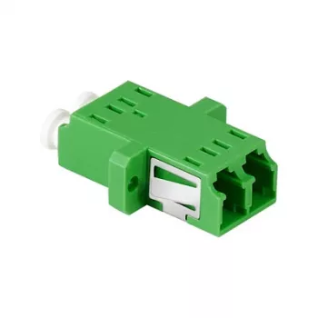 LogiLink FA02LC6 Adapter światłowodowy LC Duplex – montaż kołnierzowy, zielony (opakowanie 12 szt.)