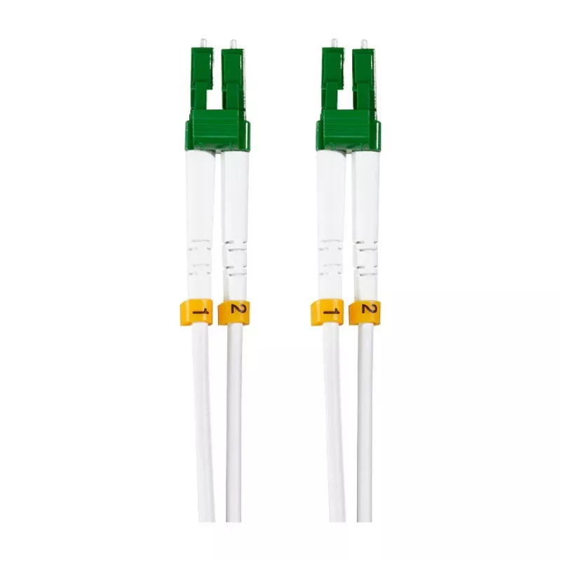 LogiLink FC0LC10 Stalowy pancerz OS2 Duplex LC/APC do LC/APC kabel światłowodowy, 10 m, biały