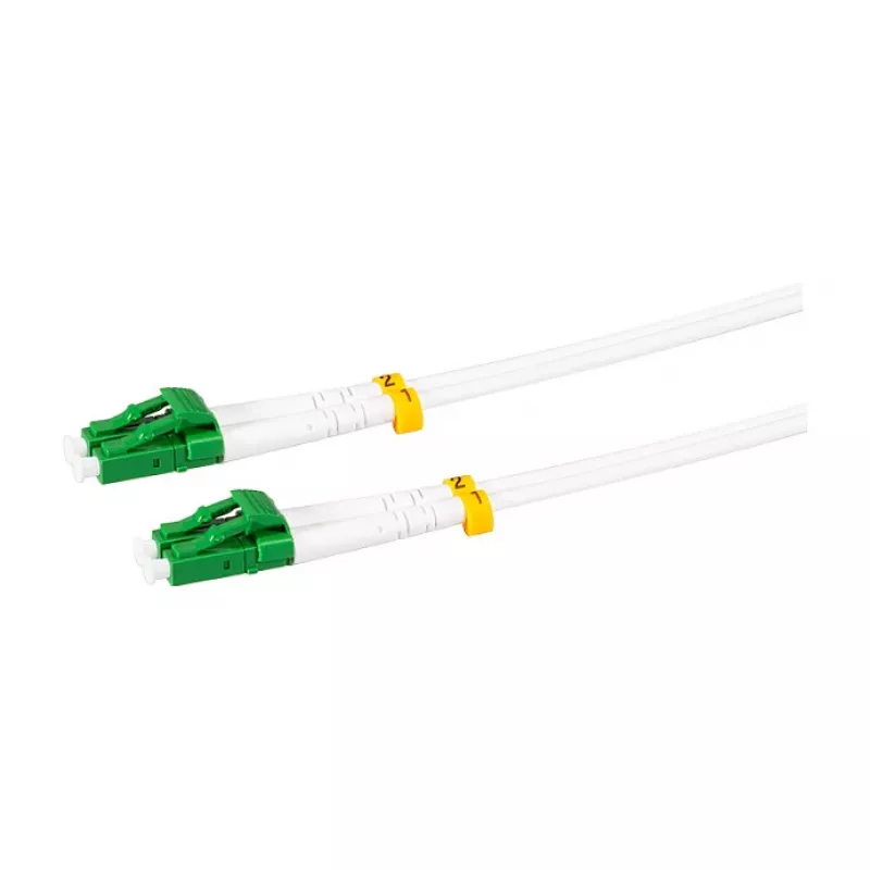 LogiLink FC0LC10 Stalowy pancerz OS2 Duplex LC/APC do LC/APC kabel światłowodowy, 10 m, biały